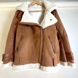 Genuine People Faux Shearling Jacket